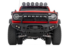 Ford Bronco Front Bumper - Rough Country - Tubular - Satin Black - '21-'25